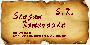 Stojan Komerović vizit kartica